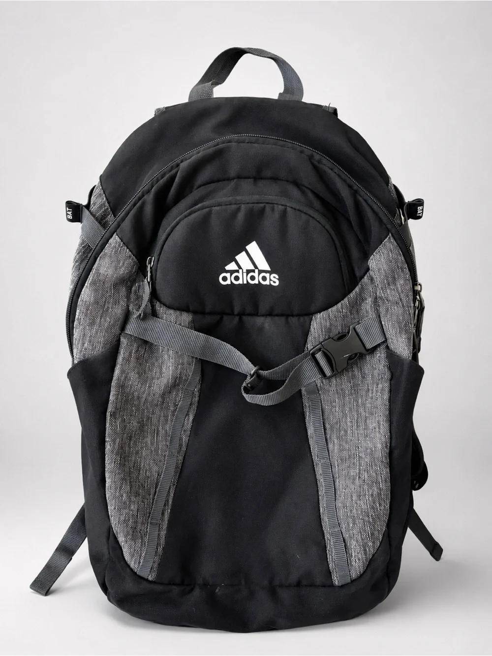 adidas Black and Gray Men's Backpack with Multiple Compartments